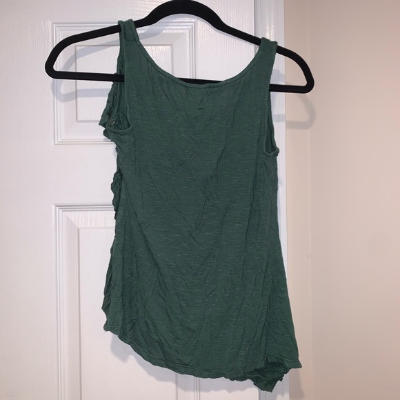 Green Ruffle Tank Top - Picture 3 of 3